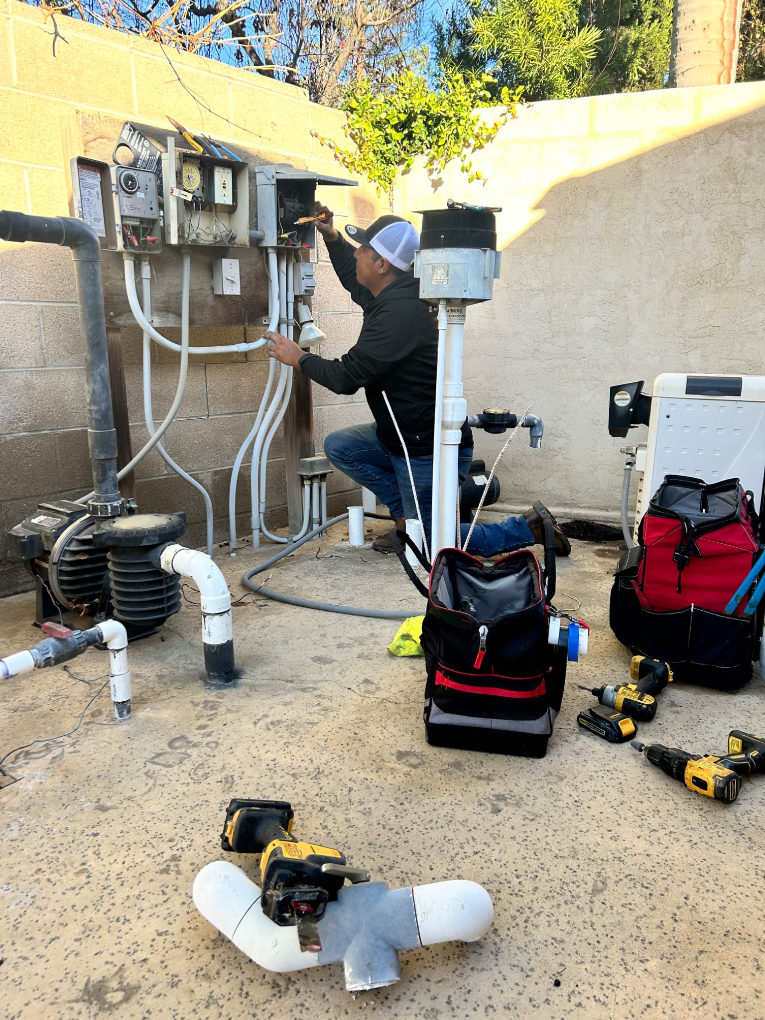 Pool equipment repair work